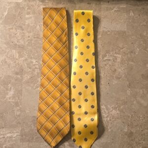 Men's Yellow Patterned Silk Tie – Vibrant Yellow Business Tie